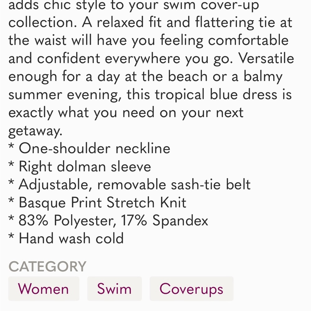 Basque Blue Floral One-Shoulder Dress - Picture 12 of 12
